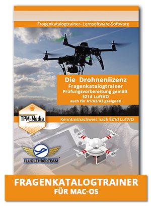 Bild 1 von Drohnenlizenz Fragenkatalogtrainer für Windows & MAC-OS   / (Betriebssystem:) MAC-OS (Download-Version)